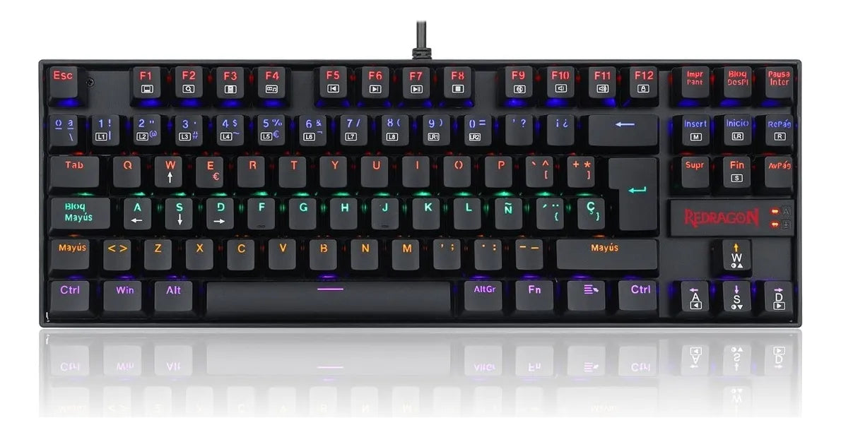 Teclado RedDragon Kumara K552 Botón Rojo