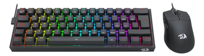 Kit De Teclado Y Mouse Redragon S143 K617rgb Sp + M724 Negro