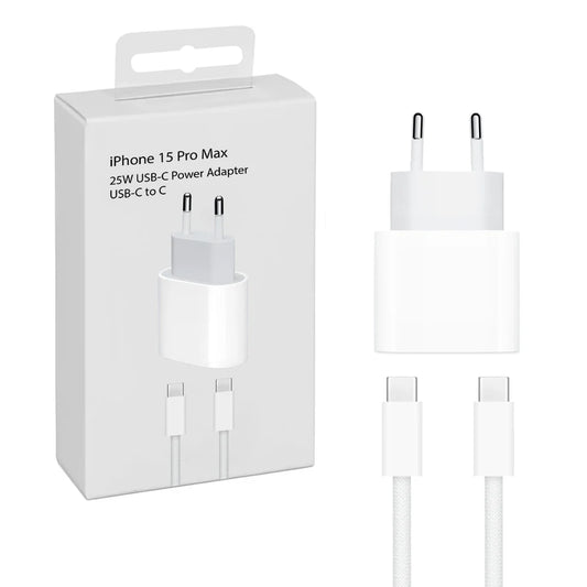 Cargador Con Iphone 15 Pro Max 25w Cable Usb-c Original