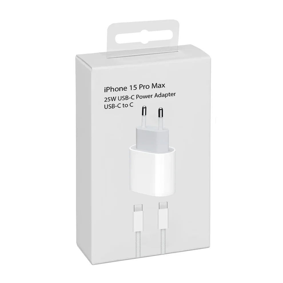 Cargador Con Iphone 15 Pro Max 25w Cable Usb-c Original