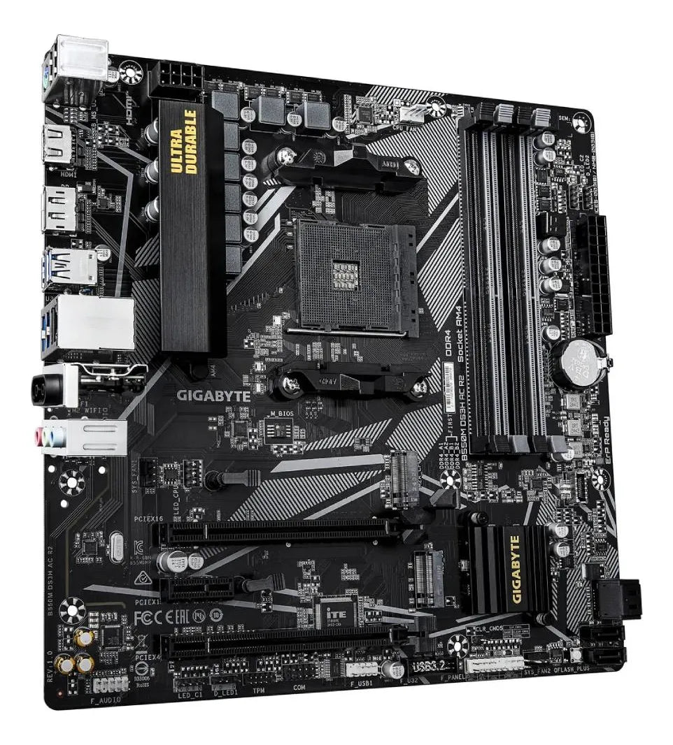 Placa Madre Gigabyte B550m Ds3h Ac Amd Am4 Ddr4 Wifi