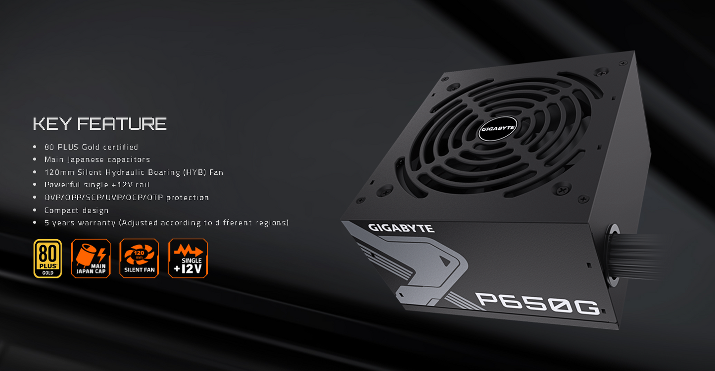 Fuente de Poder GIGABYTE GP-P650G